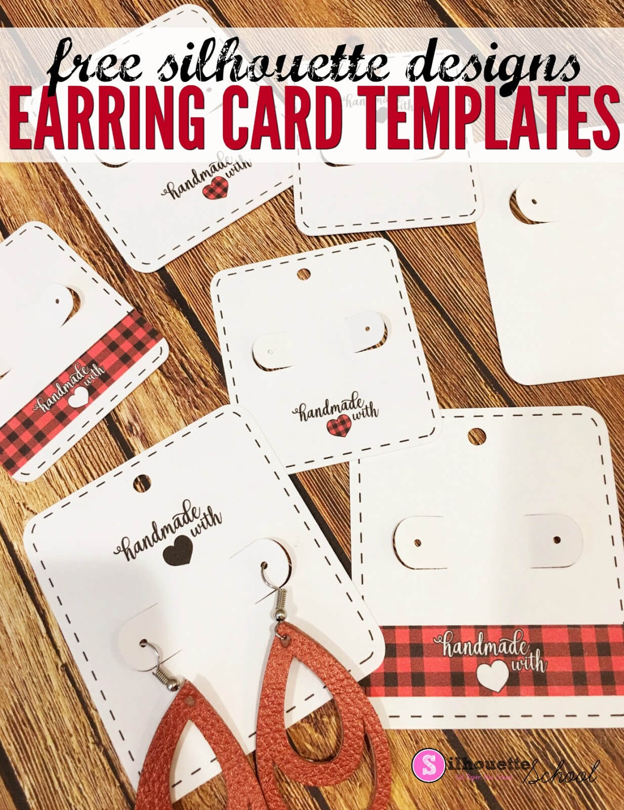 Free Silhouette Earring Card Templates (Set Of 8 Inside Free Svg Card Templates