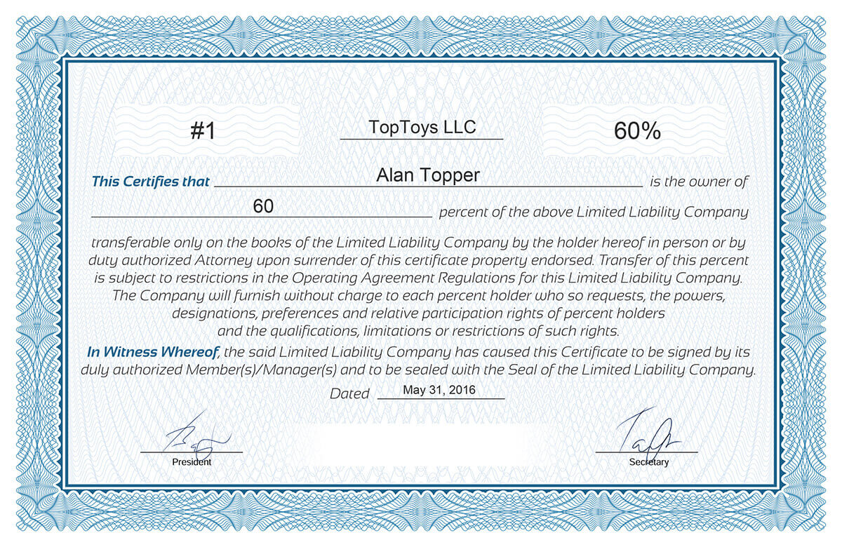 Free Stock Certificate Online Generator Pertaining To Corporate Share Certificate Template