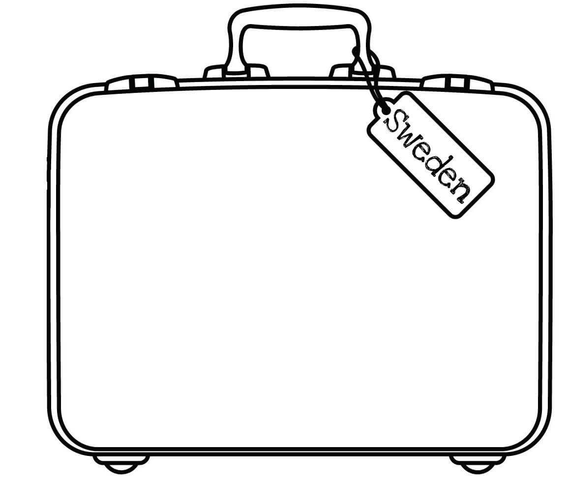 Free Suitcase Coloring Page, Download Free Clip Art, Free Throughout Blank Suitcase Template