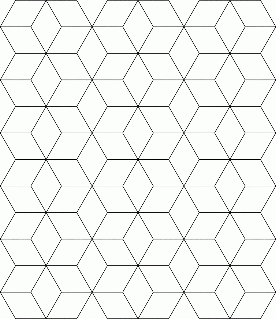 Free Tessellation Patterns To Print | Block Tessellation Intended For Blank Pattern Block Templates