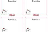 Free Thank You Cards Printable | Free Printable Holiday Gift pertaining to Christmas Note Card Templates