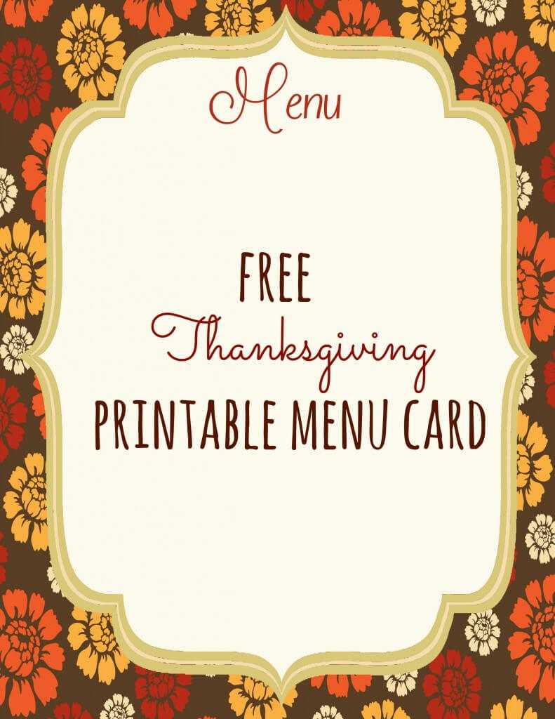 Free Thanksgiving Printables – Frugal Fanatic Throughout Thanksgiving Place Cards Template