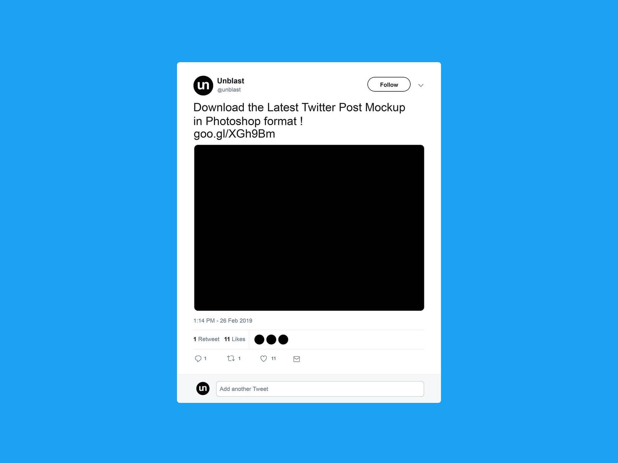 Free Twitter Post Mockup (2019) Throughout Blank Twitter Profile Template