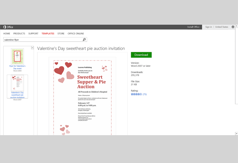 Free Valentine s Day Templates For Ms Office Intended For Valentine 