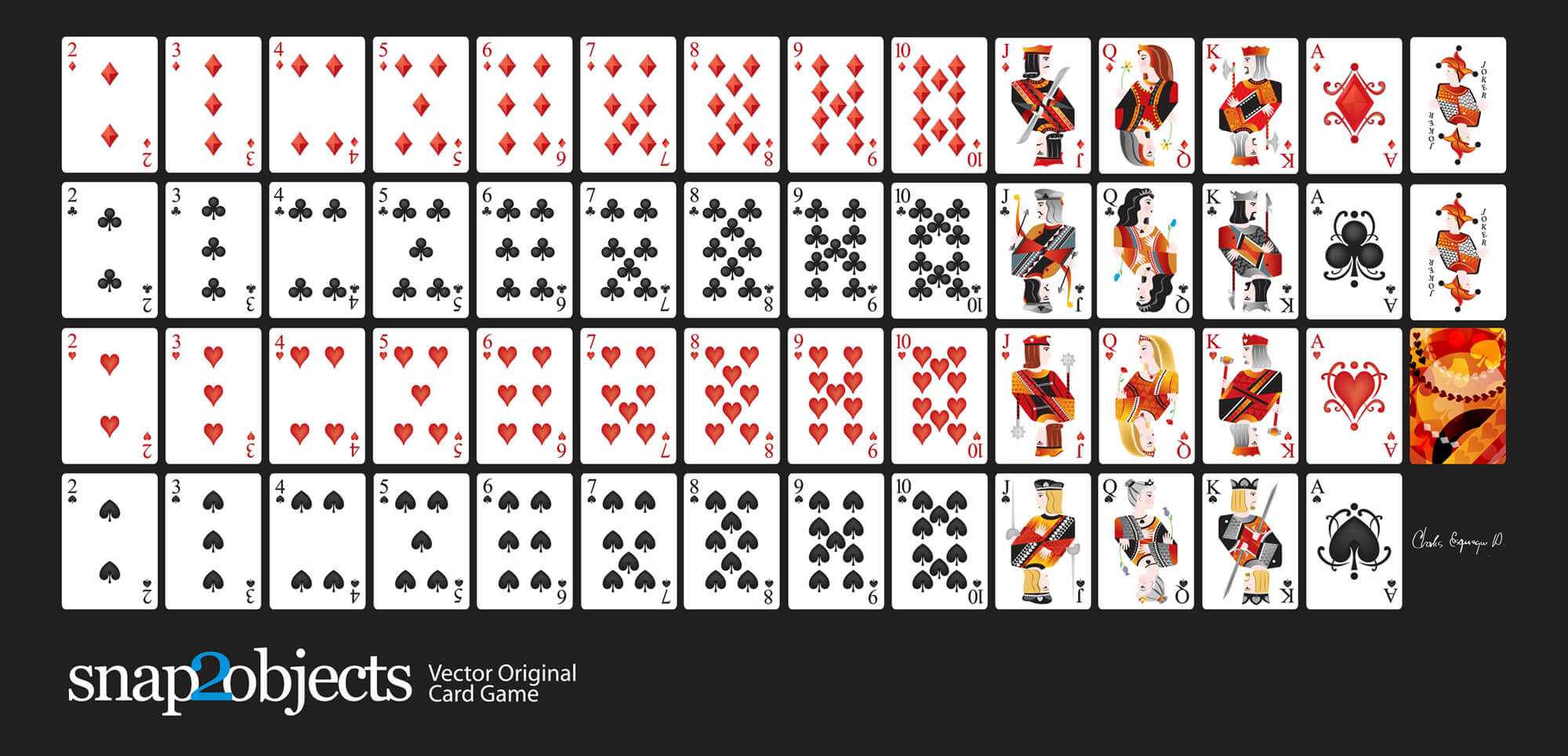 Free Vector Playing Cards Deck – For Free Printable Playing Cards Template