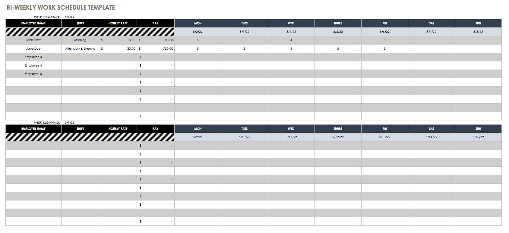 Free Weekly Schedule Templates For Excel – Smartsheet Within Customer Visit Report Format Templates