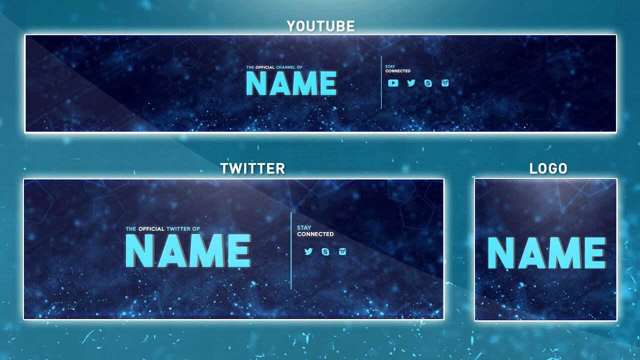 Free Youtube Banner Template | Photoshop (Banner + Logo + Twitter Psd) 2016 In Banner Template For Photoshop