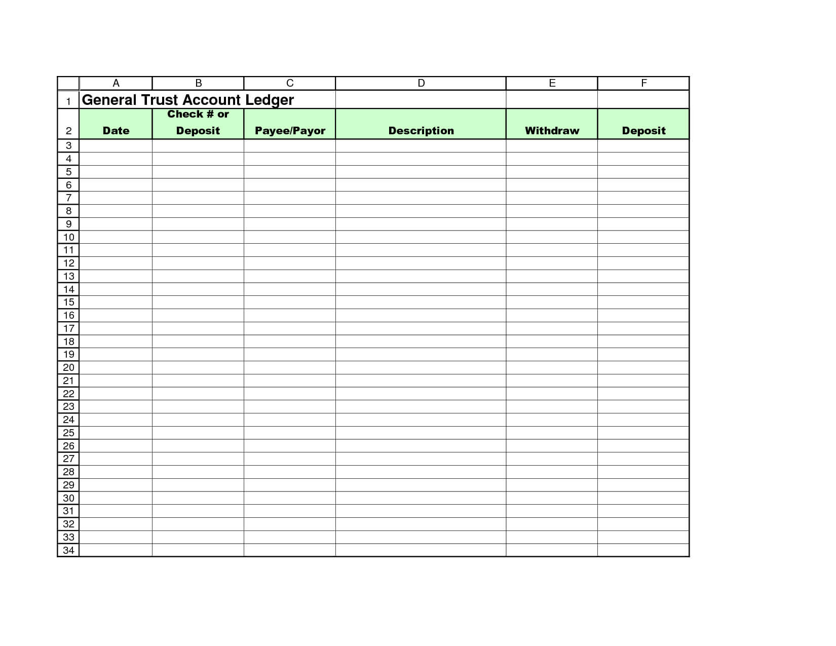 Free+Printable+Accounting+Ledger+Template | Templates For Blank Ledger Template