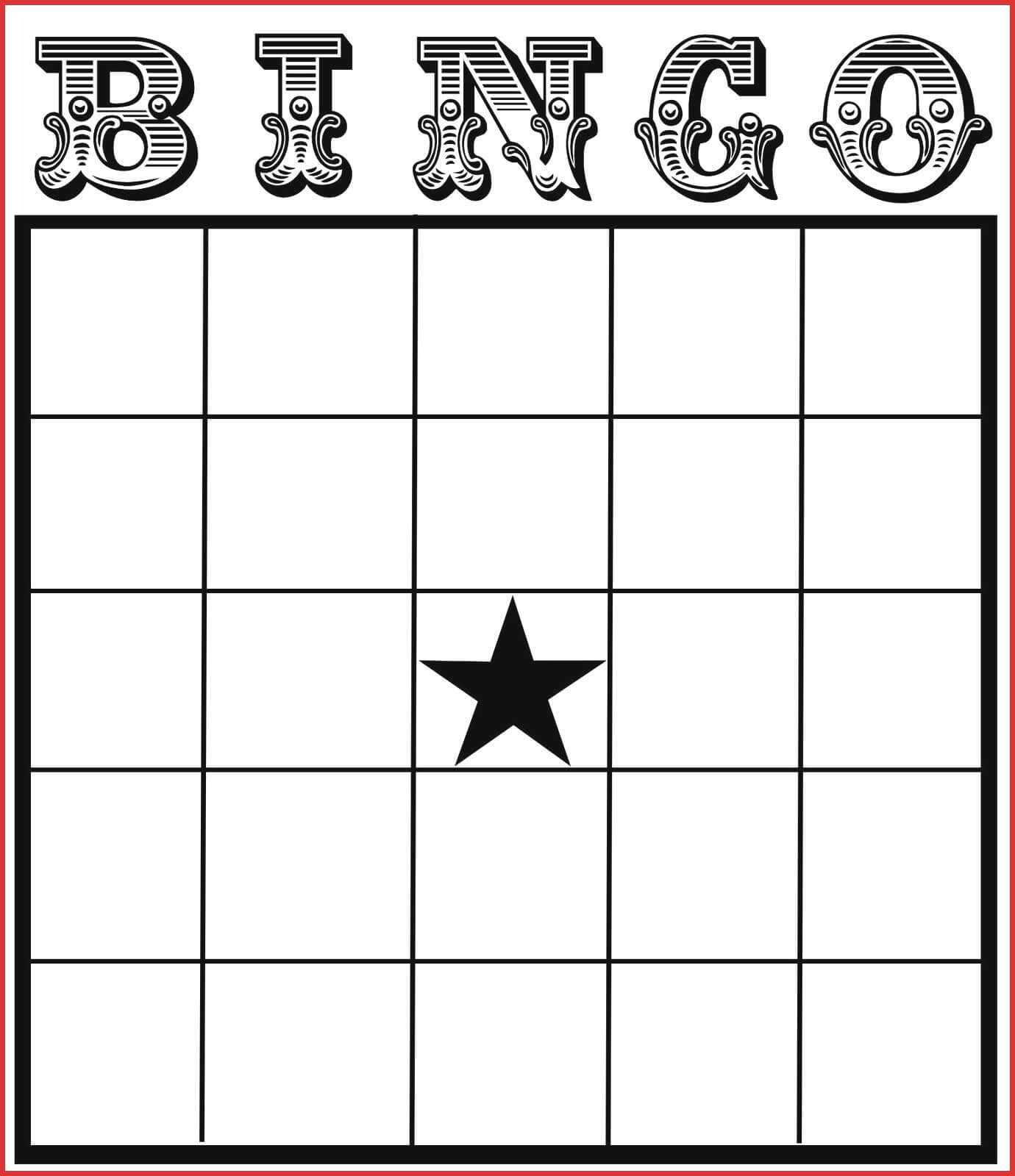 Fresh Blank Card Template | Leave Latter Intended For Blank Bingo Card Template Microsoft Word