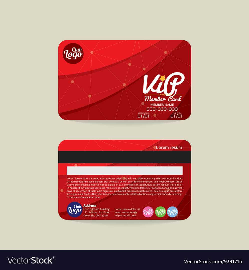 Front And Back Vip Member Card Template Within Template For Membership Cards