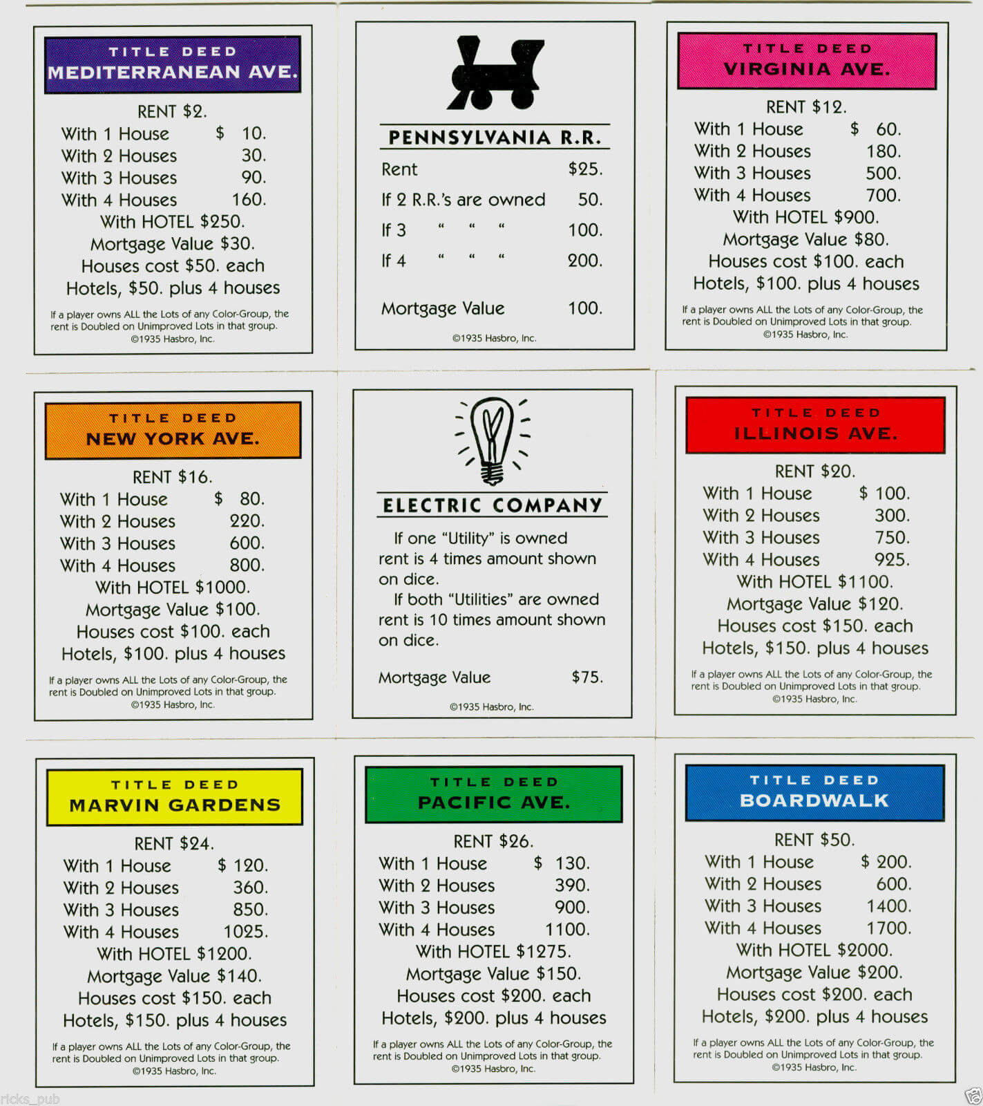 Full Set Of Monopoly Cards ○ Deeds, Chance & And 50 Similar Inside Chance Card Template