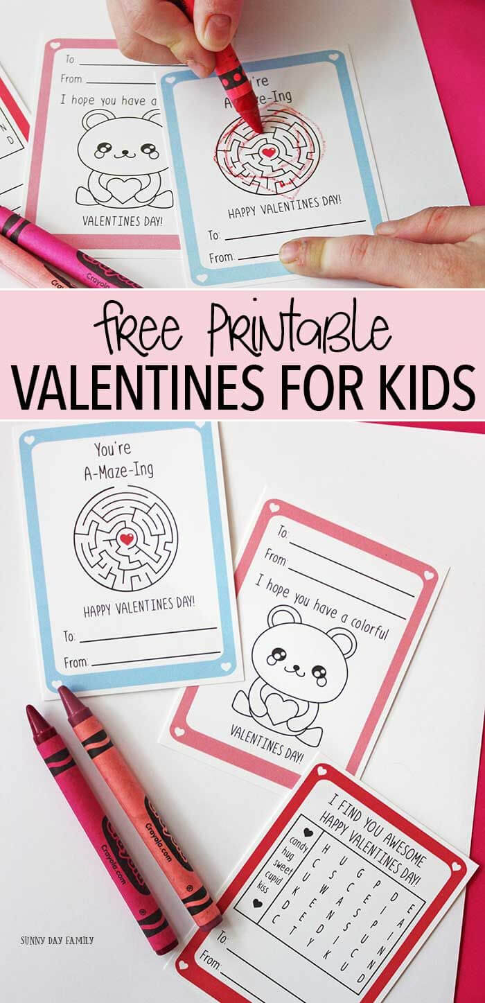 Fun Free Printable Valentine Cards For Kids (With Activities With Valentine Card Template For Kids