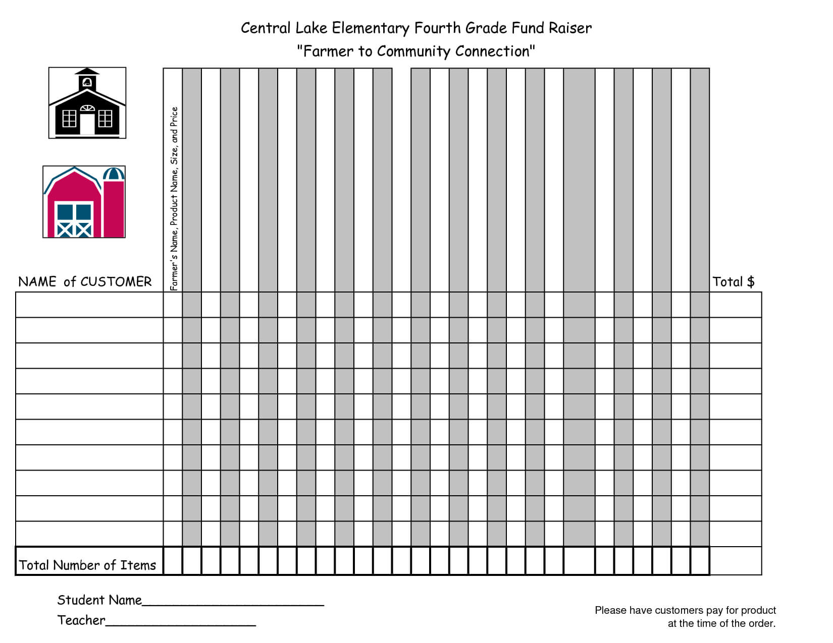 Fundraiser Order Form Template Fundraiser Order Form Inside Blank Fundraiser Order Form Template