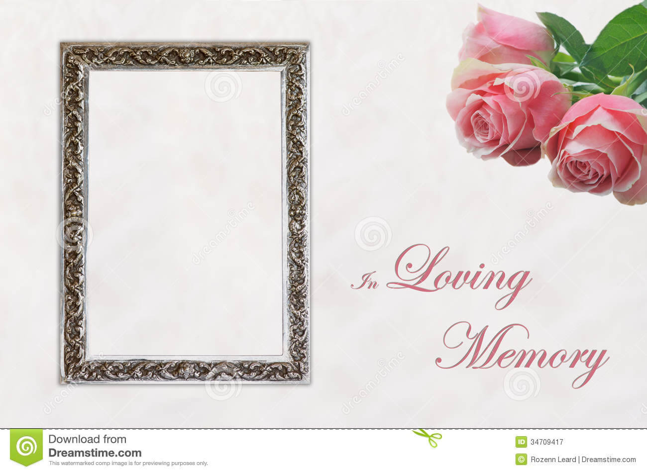 Funeral Eulogy Card Stock Image. Image Of Celebration – 34709417 Within In Memory Cards Templates