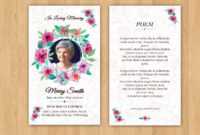 Funeral Prayer Card Template | Editable Ms Word &amp; Photoshop with Prayer Card Template For Word