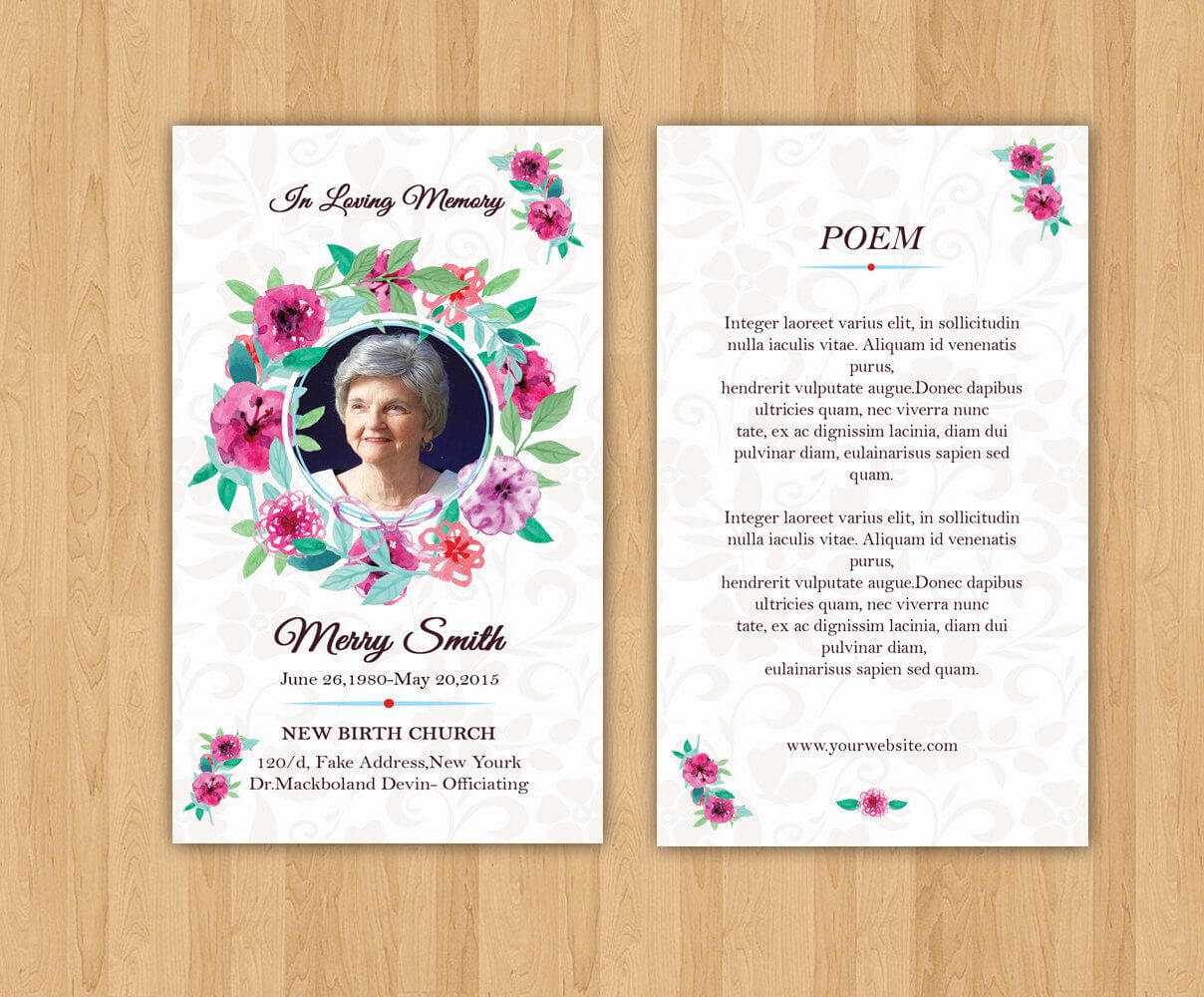 Funeral Prayer Card Template | Editable Ms Word & Photoshop With Prayer Card Template For Word