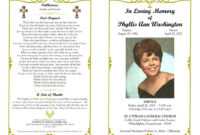 Funeral Program Template Sample Free Loving Memory Templates pertaining to Remembrance Cards Template Free