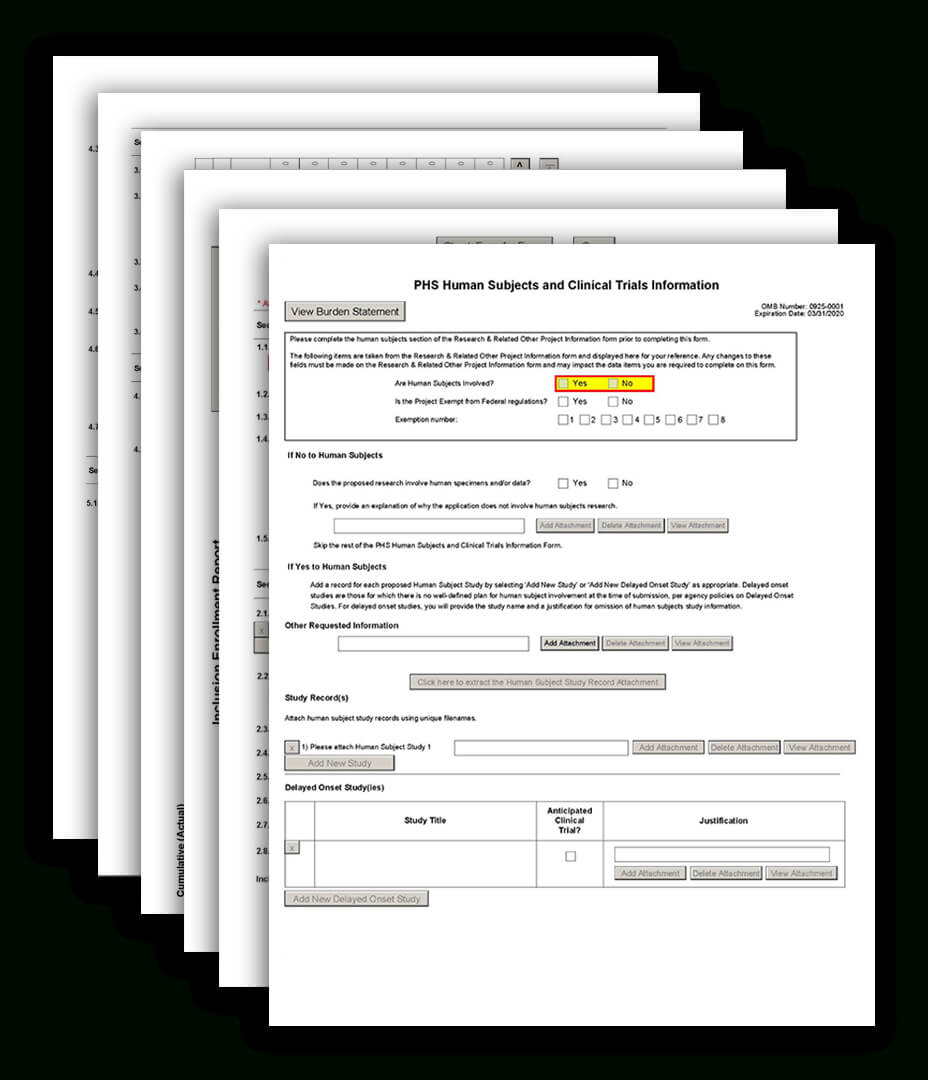 G.500 – Phs Human Subjects And Clinical Trials Information Pertaining To Monitoring Report Template Clinical Trials