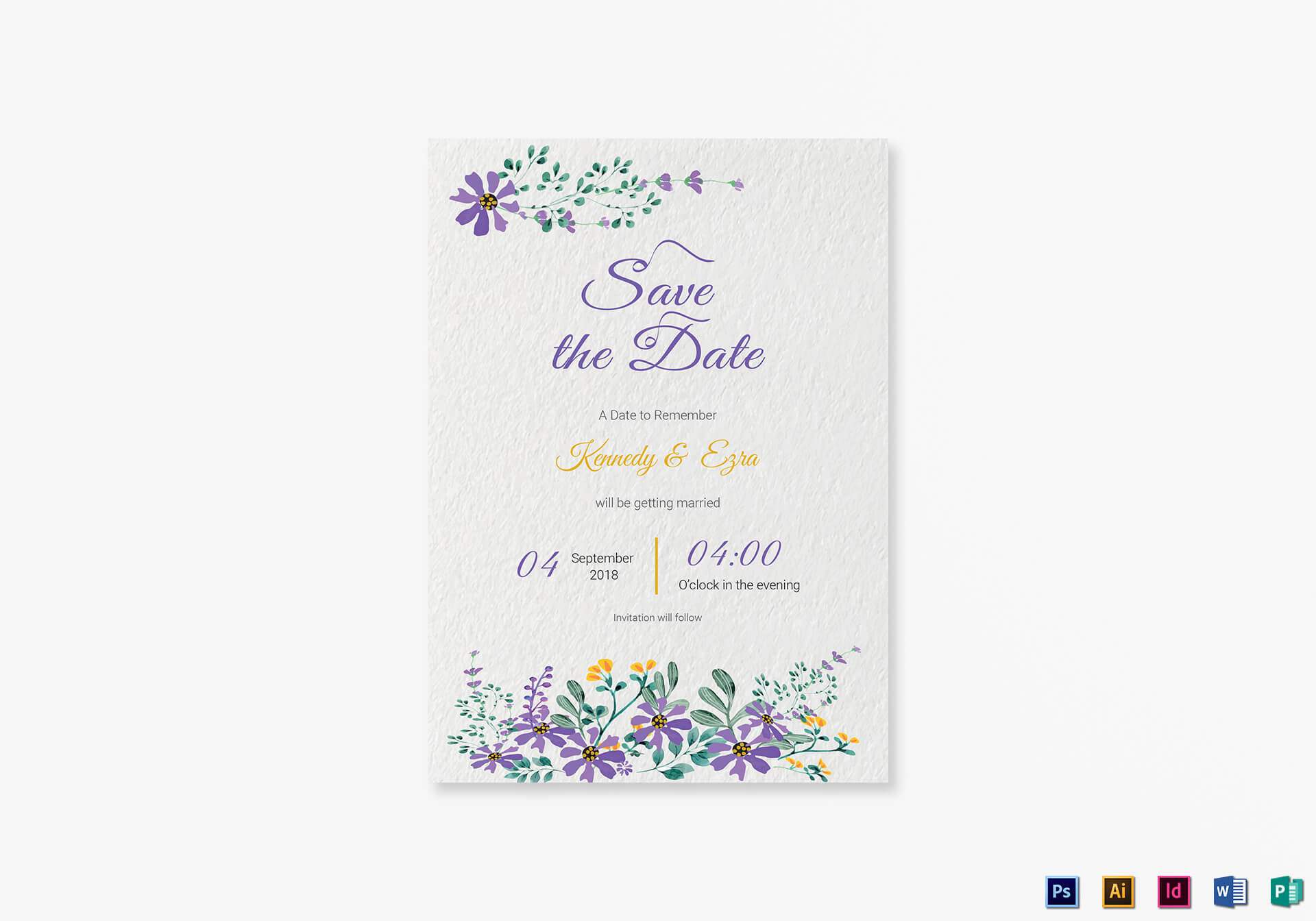 Garden Save The Date Card Template Pertaining To Save The Date Template Word