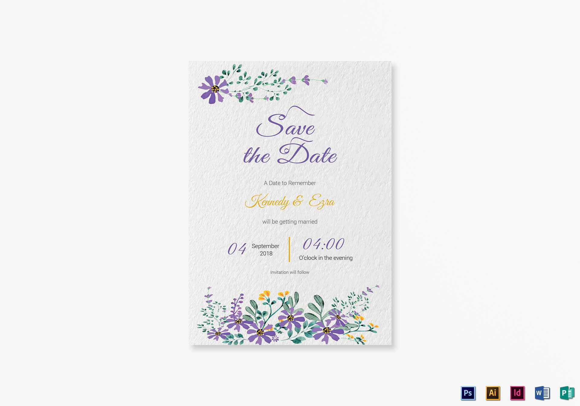 Garden Save The Date Card Template Pertaining To Save The Date Template Word