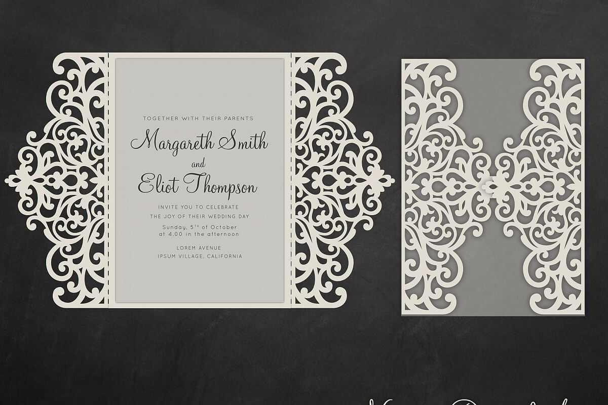 Gate Fold Wedding Invitation , 5X7, Cricut Template, Quinceanera Card –  Svg, Dxf, Cricut, Silhouette Cameo Inside Silhouette Cameo Card Templates