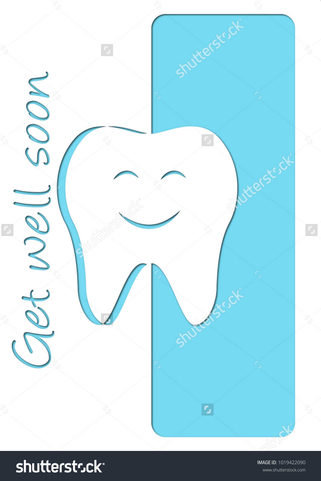Get Well Soon After Dentist Card Stock Vector (Royalty Free Regarding Get Well Card Template