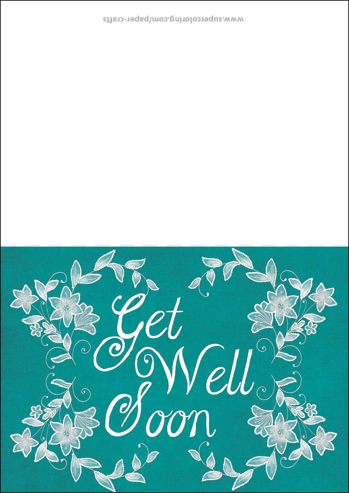 Get Well Soon Card Template | Free Printable Papercraft Inside Get Well Card Template