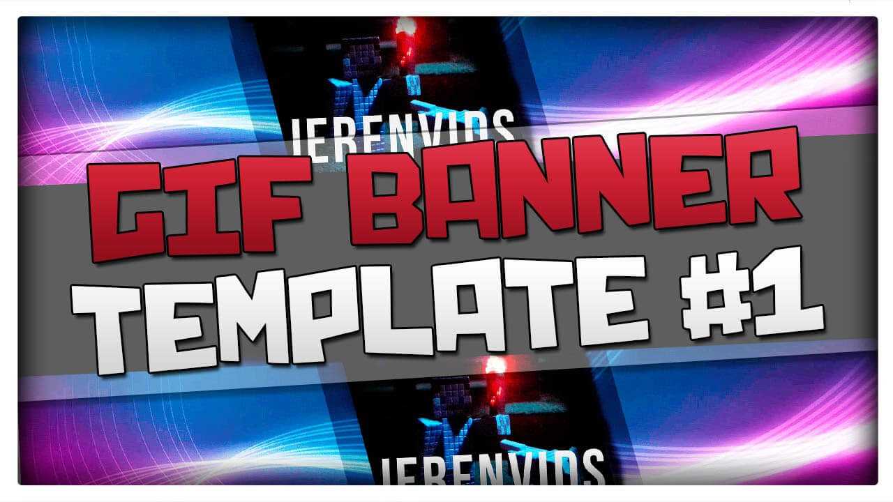 Gif Banner Template #1 (Minecraft Style Animated Banner For Photoshop Cs6  Download) Within Animated Banner Template