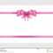 Gift Card With Pink Ribbon And A Bow Stock Vector throughout Pink Gift Certificate Template