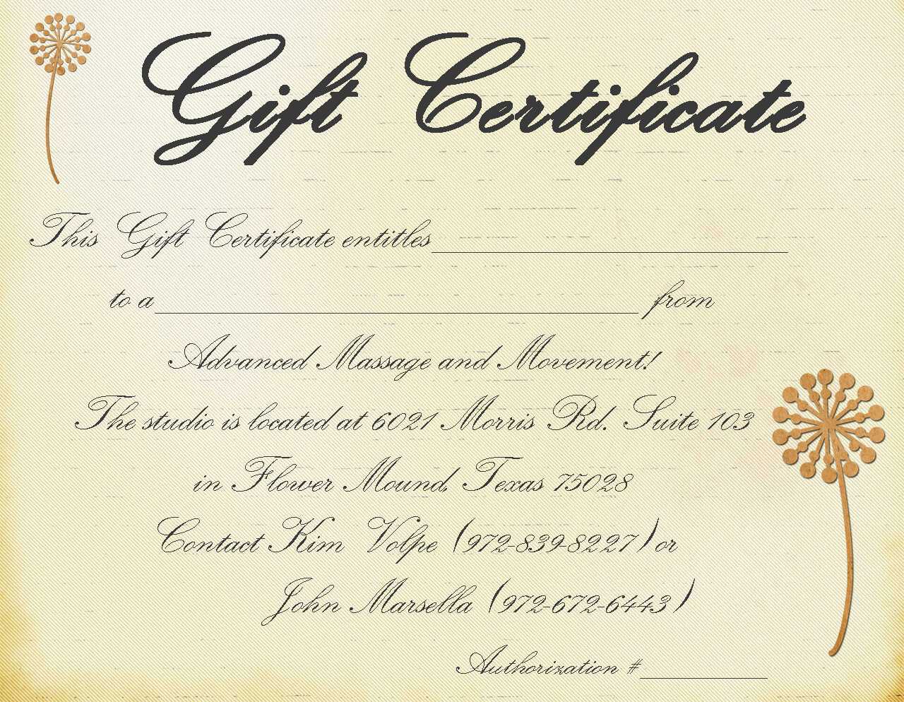 Gift Certificate Massage Template | Certificatetemplategift Pertaining To Massage Gift Certificate Template Free Printable