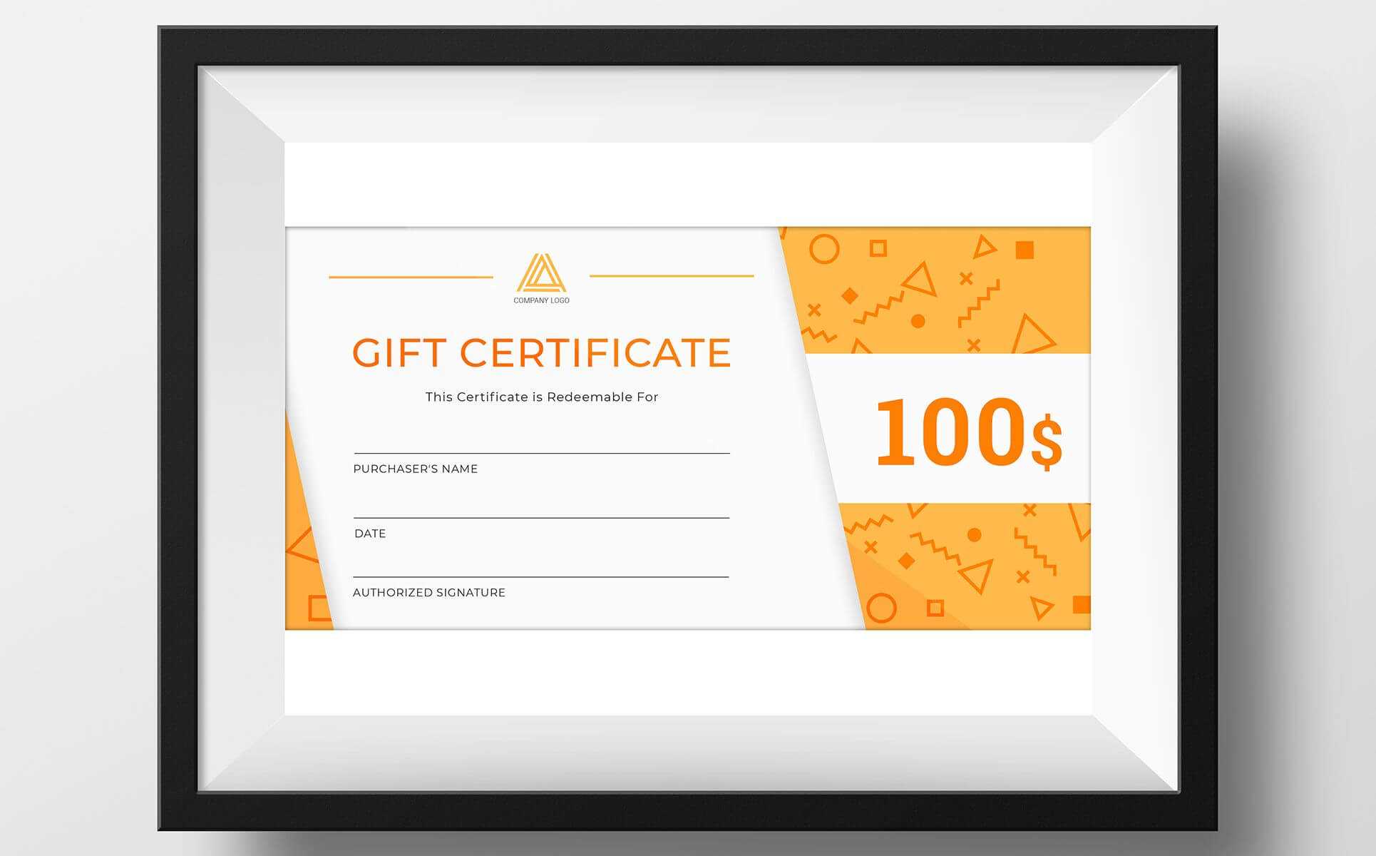 Gift Certificate Template | Design Illustration Art Intended For Company Gift Certificate Template