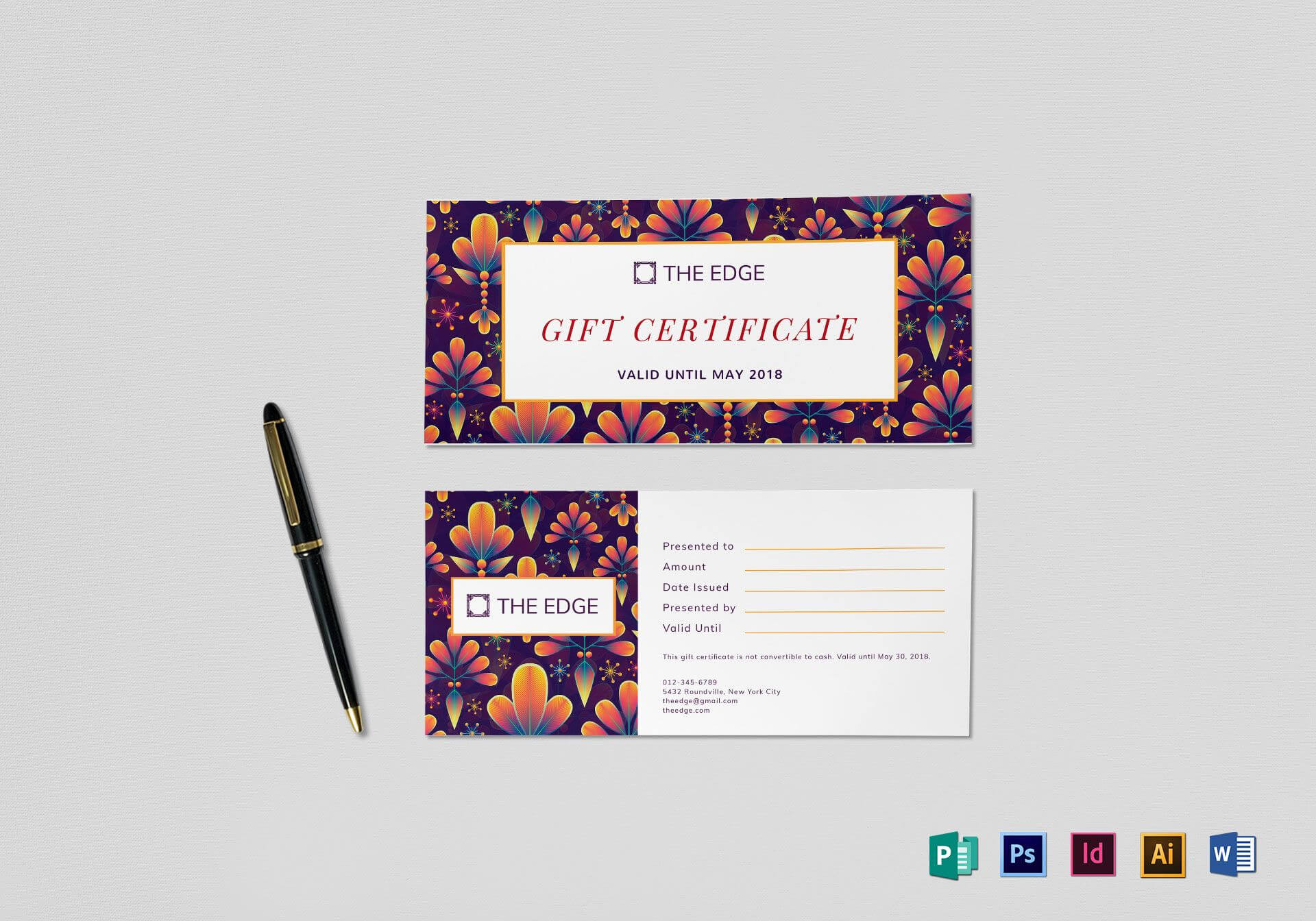Gift Certificate Template Inside Gift Certificate Template Publisher
