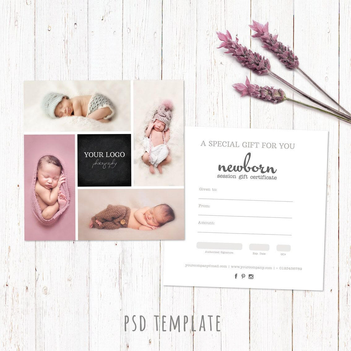 Gift Certificate Template. Newborn Session Photography Gift Regarding Photoshoot Gift Certificate Template