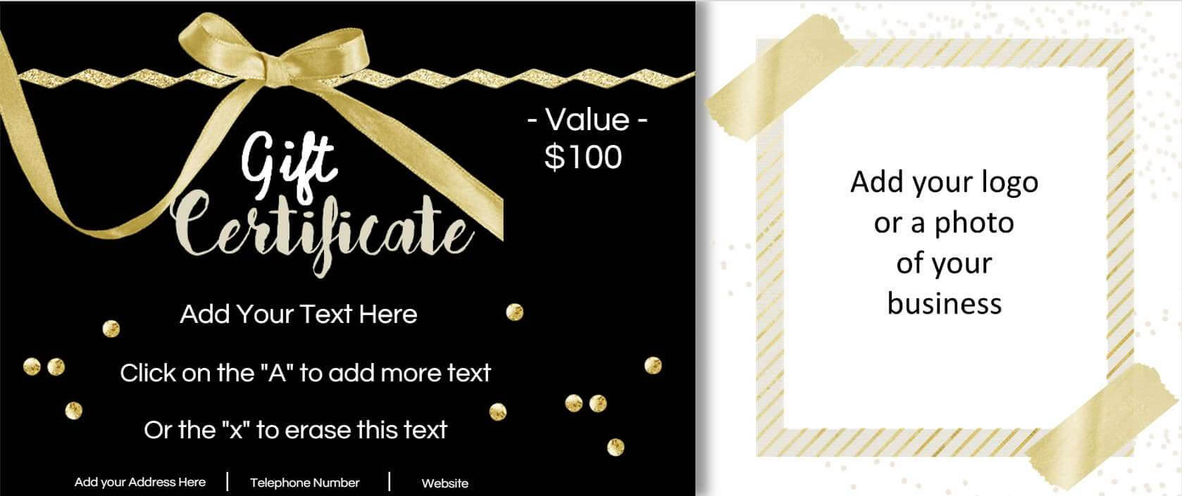 Gift Certificate Template With Logo In Nail Gift Certificate Template Free