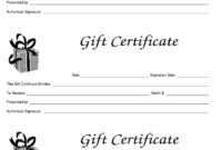 Gift Certificate Templates Printable - Fill Online in Fillable Gift Certificate Template Free