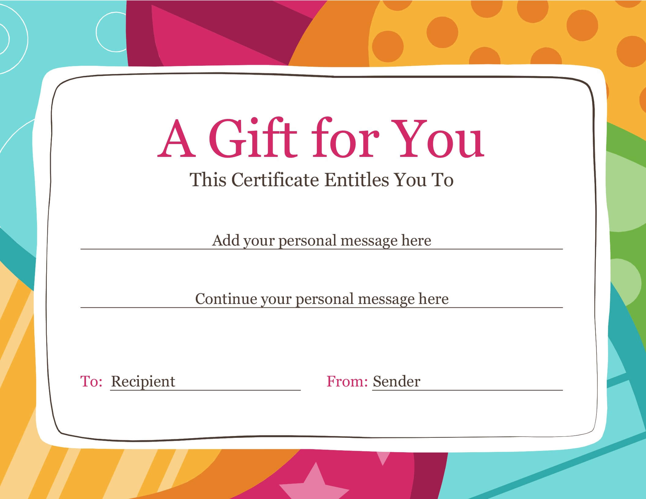 Gift Certificate Within Present Certificate Templates Inside Present Certificate Templates