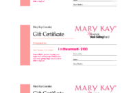 Gift Certificates | Mary Kay Gift Certificate! In 2019 in Mary Kay Gift Certificate Template