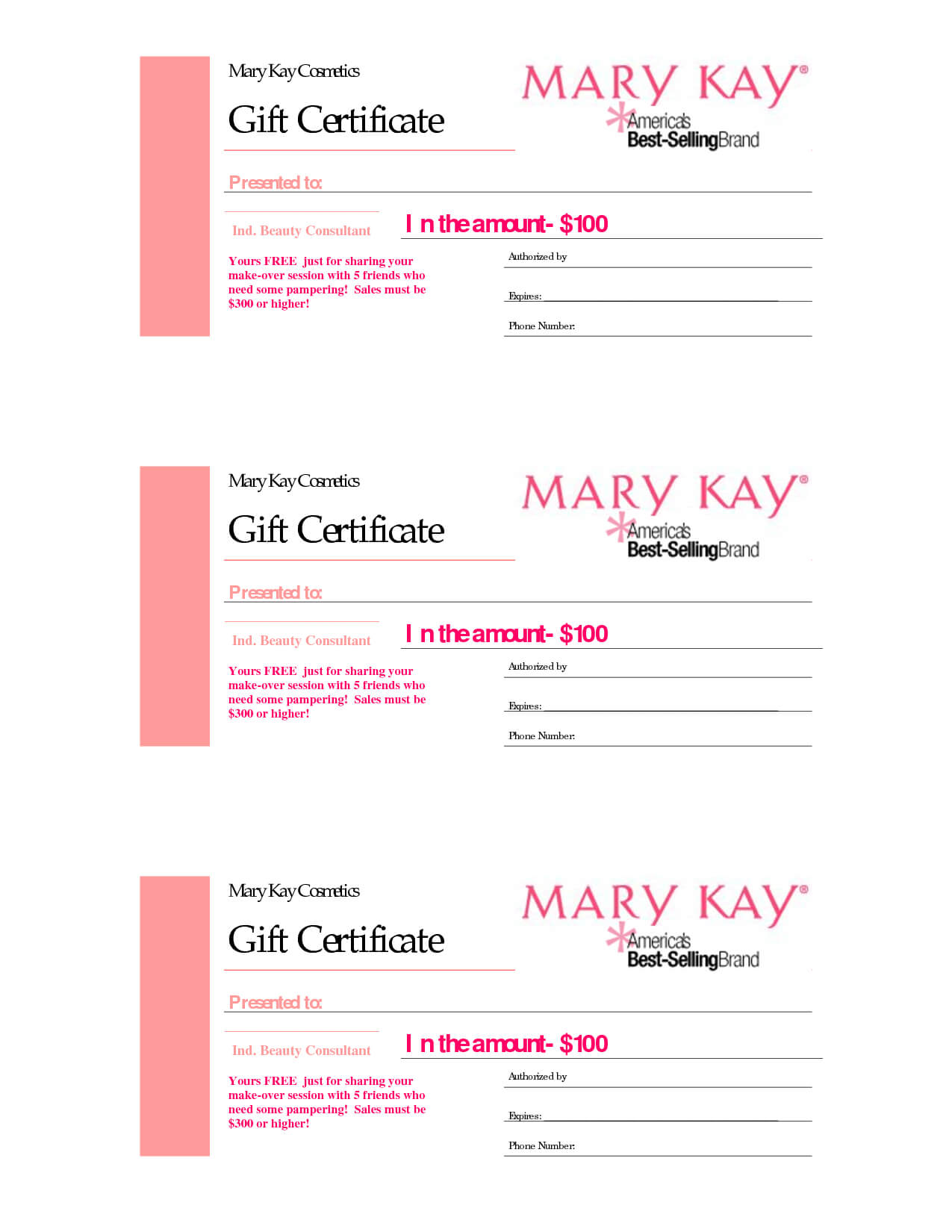 Gift Certificates | Mary Kay Gift Certificate! In 2019 In Mary Kay Gift Certificate Template