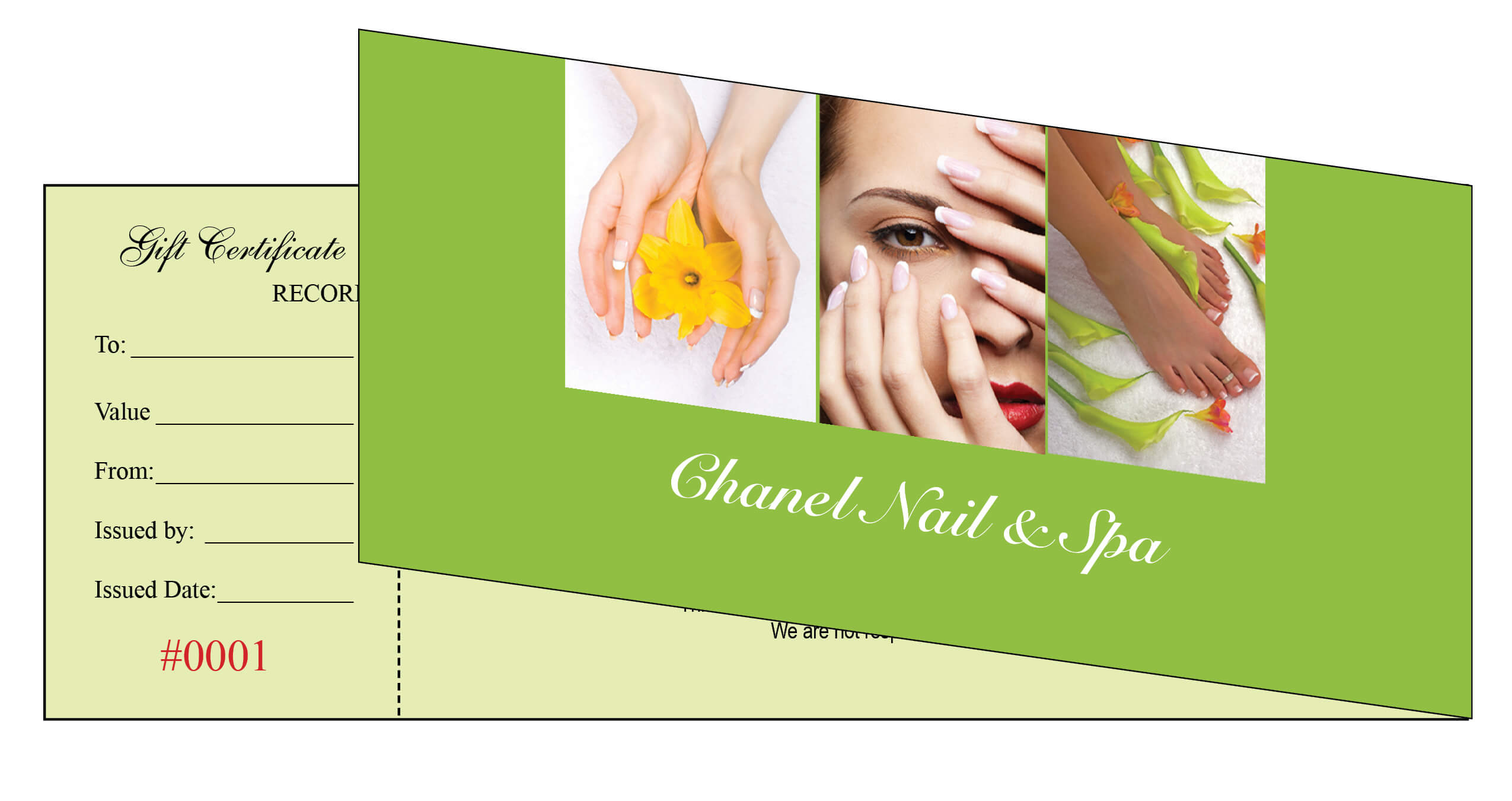 Gift Certificates Printing For Nail Salon In Nail Gift Certificate Template Free