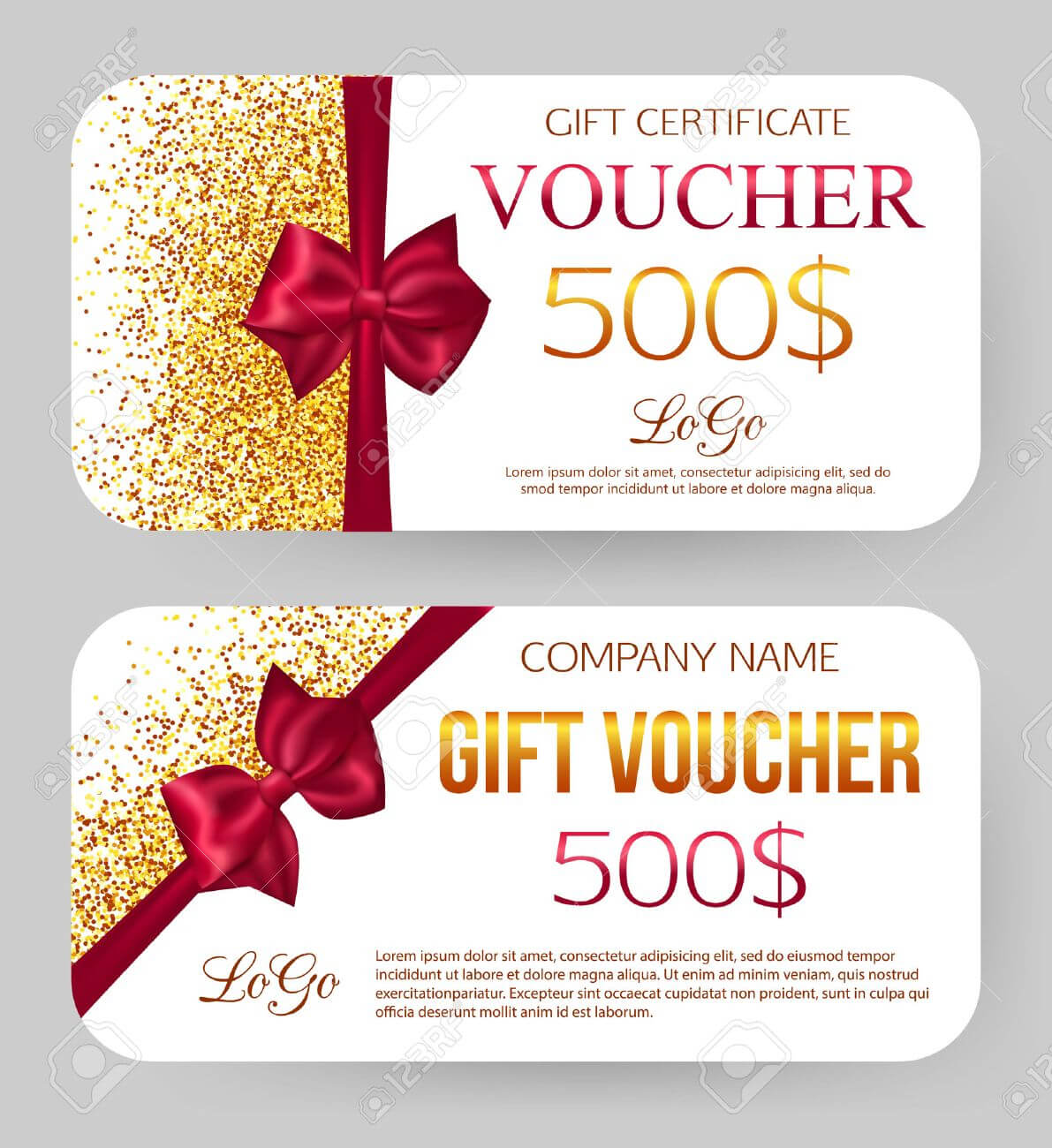 Gift Voucher Template. Golden Design For Gift Certificate Coupon For Magazine Subscription Gift Certificate Template