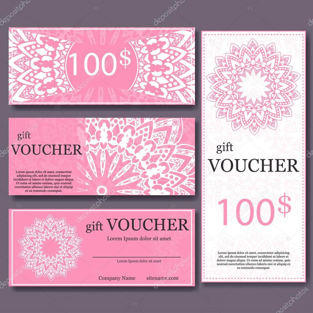 Gift Voucher Template With Mandala. Design Certificate For In Magazine Subscription Gift Certificate Template