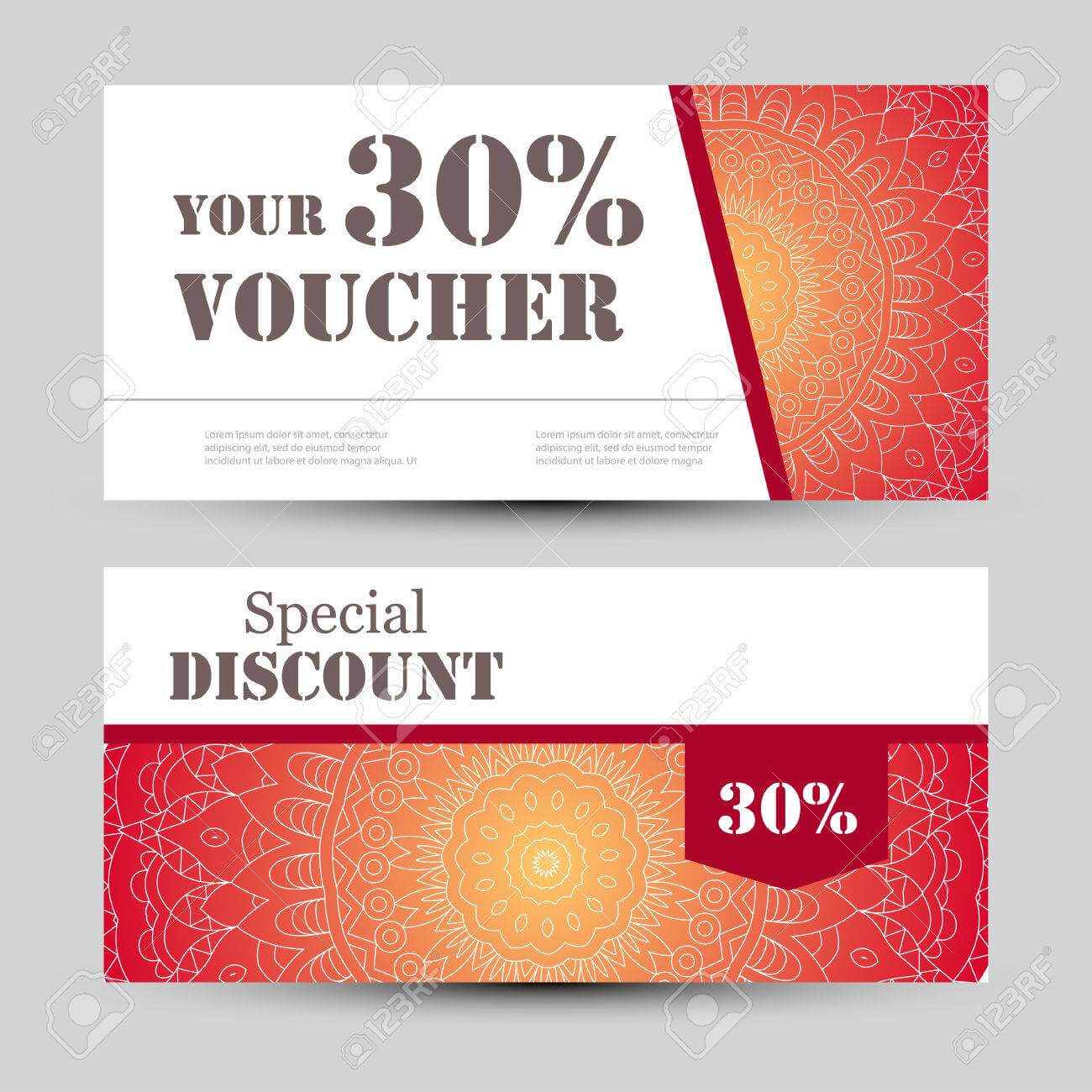 Gift Voucher Template With Mandala. Design Certificate For Sport.. With Regard To Magazine Subscription Gift Certificate Template