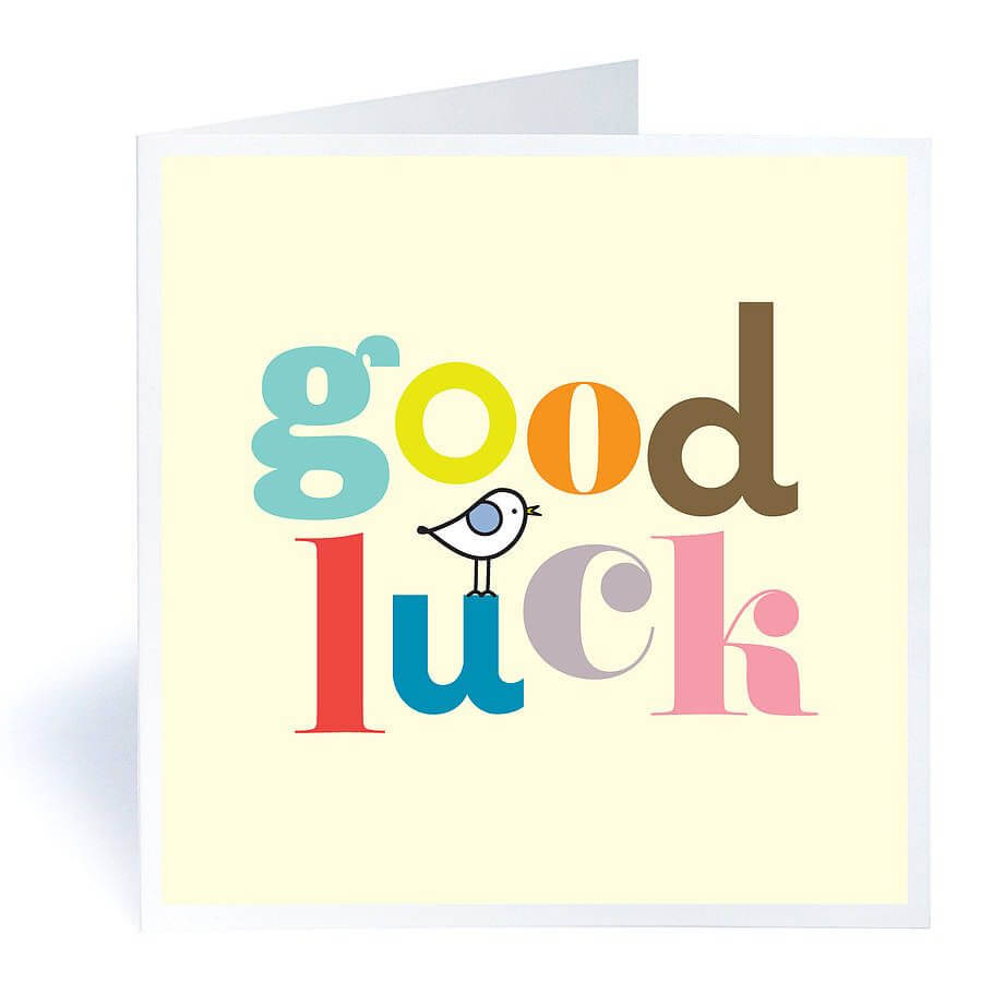 Good Luck" | Luck | Exam Success Wishes, Good Luck Cards Inside Good Luck Card Templates
