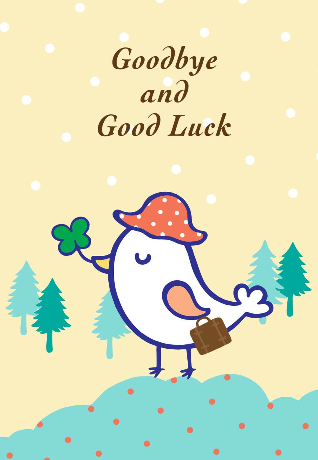 Goodbye And Good Luck - Farewell Card (Free | R | Goodbye Within Good Luck Card Template