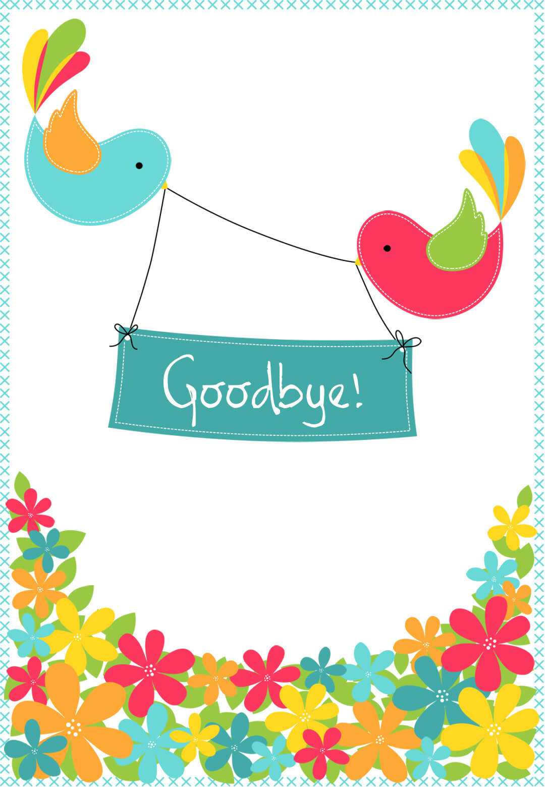 Goodbye From Your Colleagues – Good Luck Card (Free Regarding Goodbye Card Template