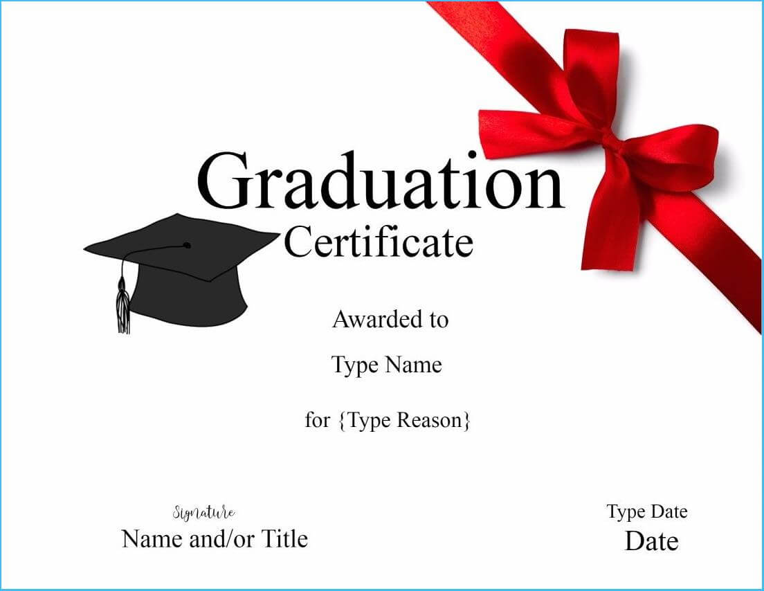 Graduation Gift Certificate Template Free #9535 For Graduation Gift Certificate Template Free