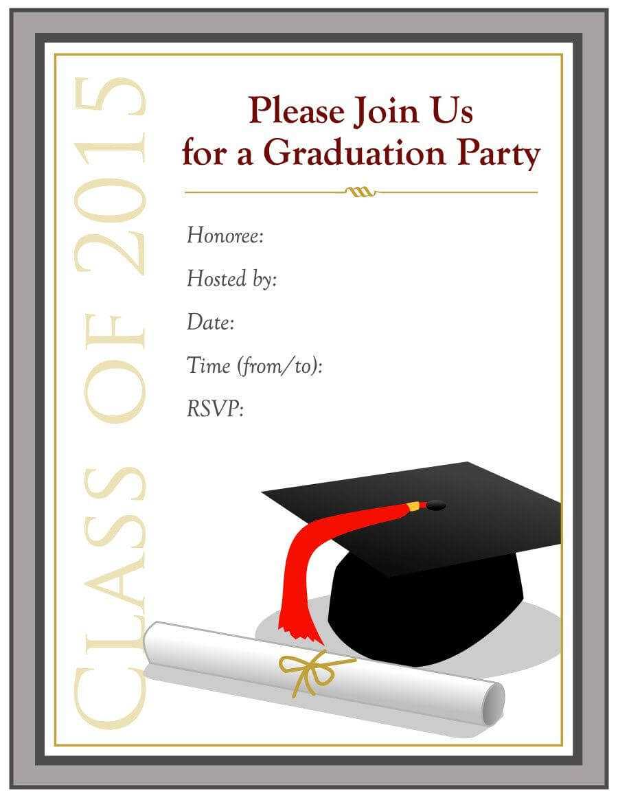 Graduation Invitation Templates – 40+ Free Graduation In Free Graduation Invitation Templates For Word