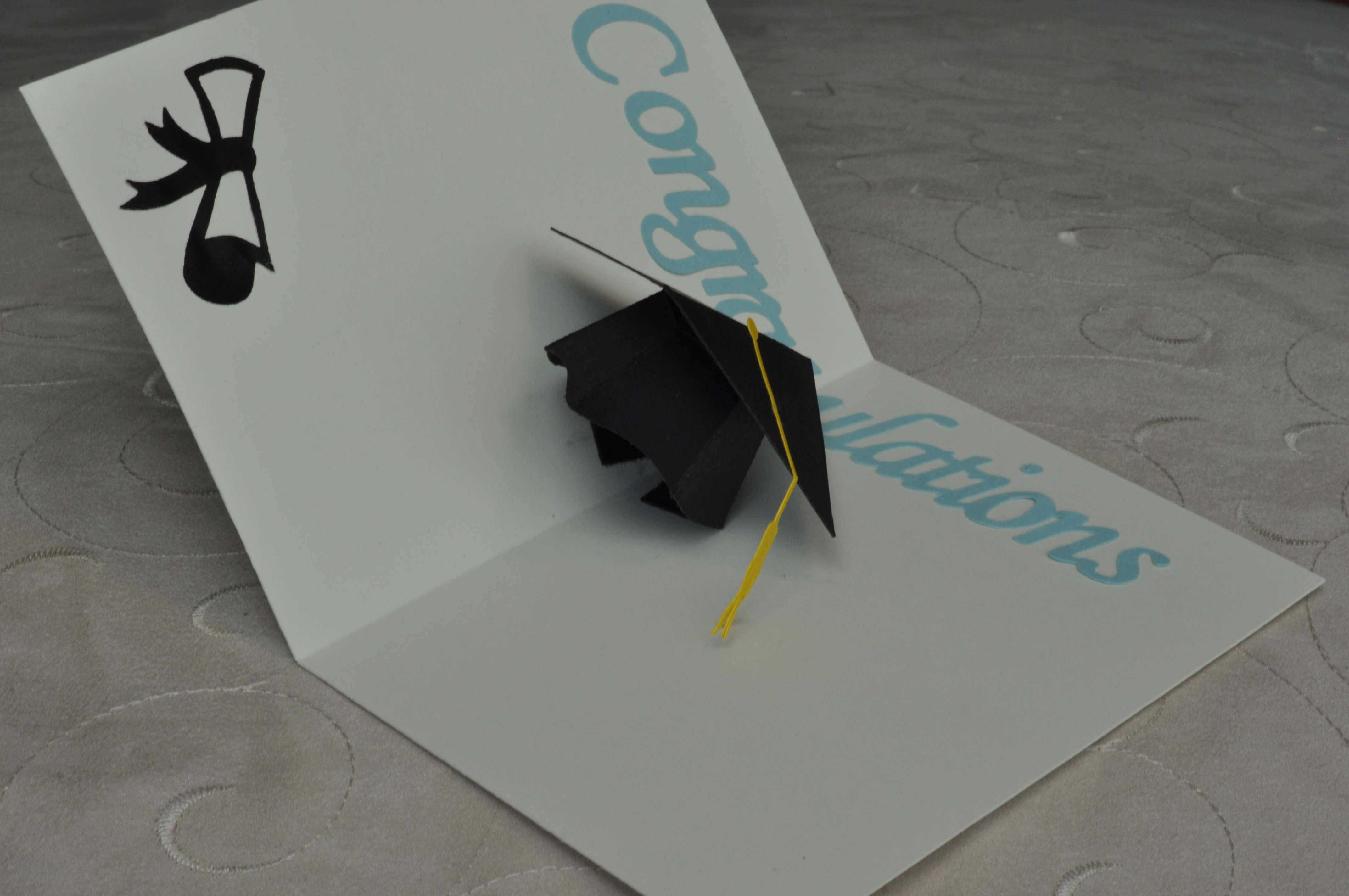 Graduation Pop Up Card: 3D Cap – Creative Pop Up Cards With Graduation Pop Up Card Template