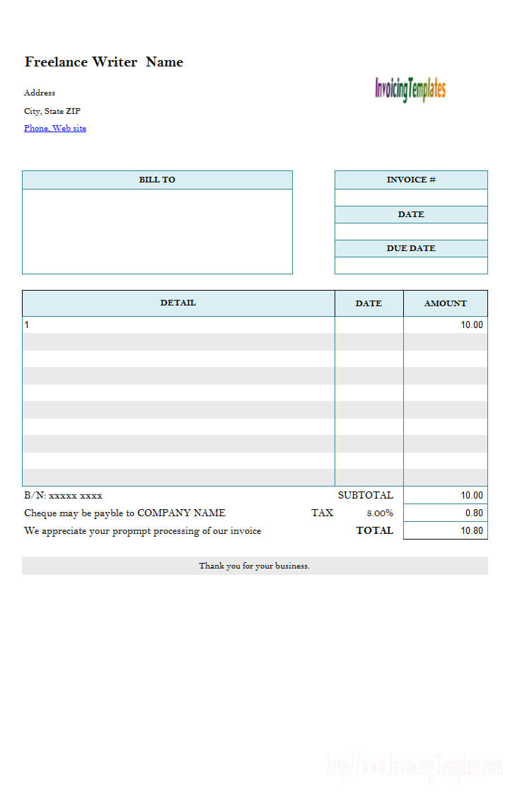 Graphic Design Freelance Invoice Template In Web Design Invoice Template Word