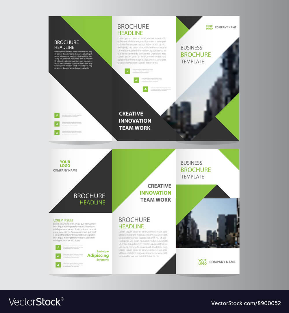 Green Business Trifold Leaflet Brochure Template Pertaining To Free Tri Fold Business Brochure Templates